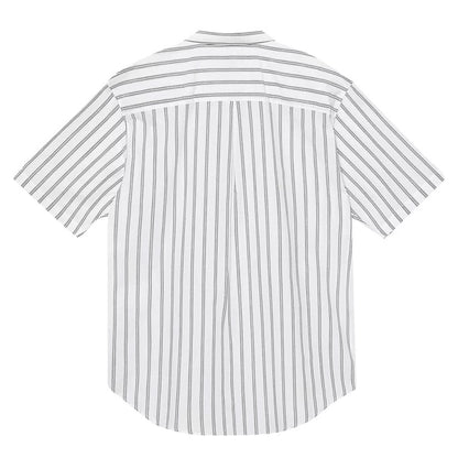 STUSSY BOXY STRIPED SHIRT CREAM