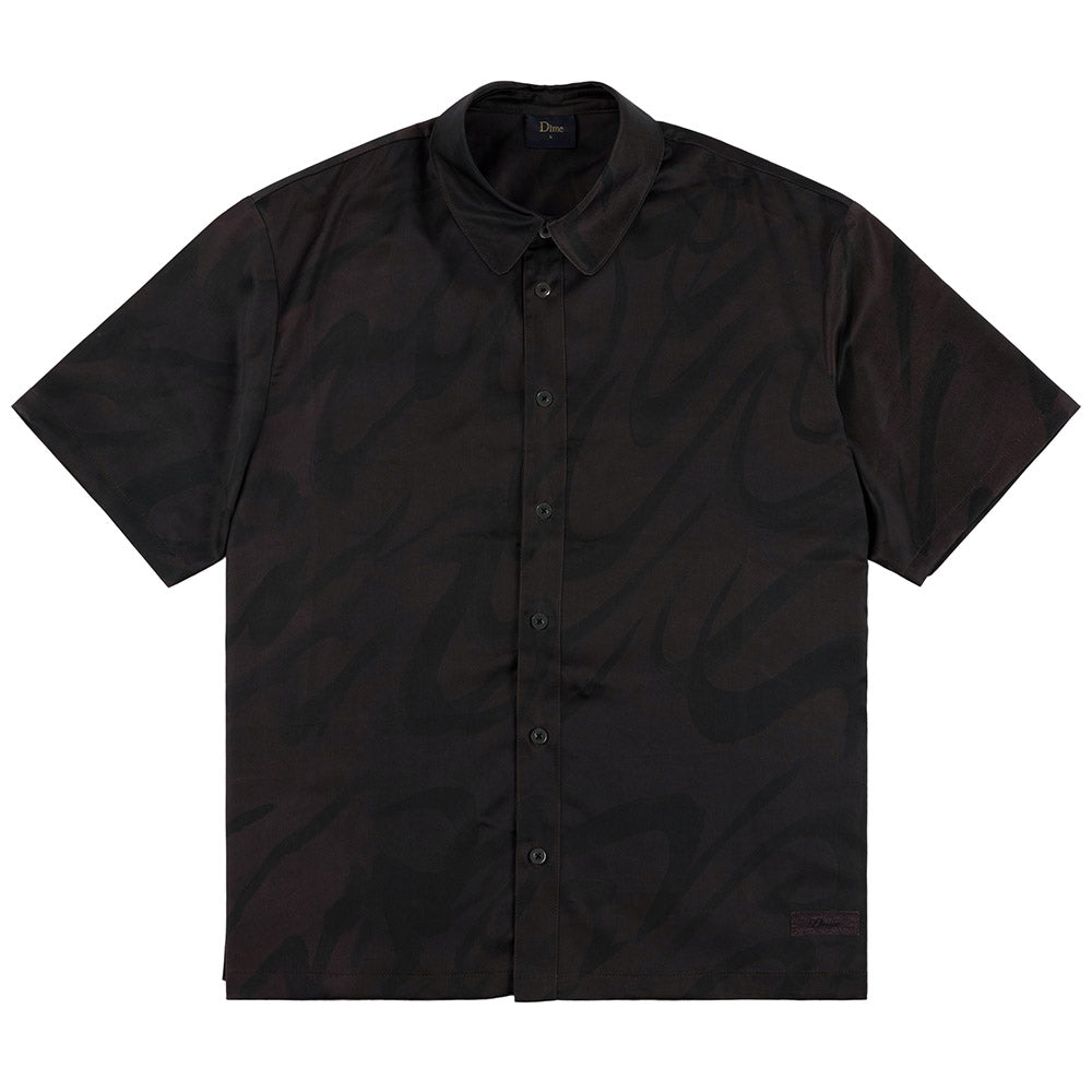 DIME CHILLING SATIN SHIRT BLACK