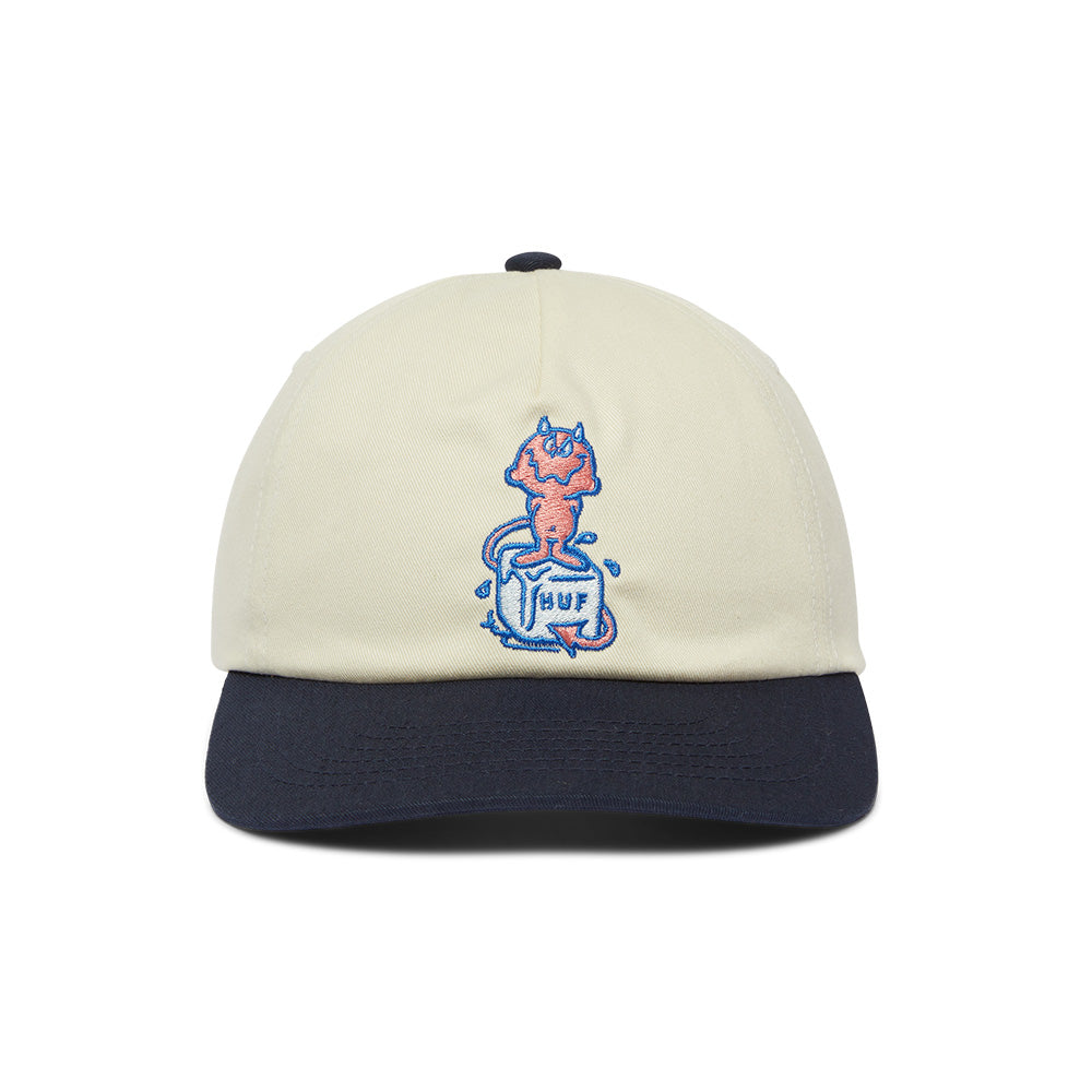 HUF MELT 5 PANEL SNAPBACK CREAM