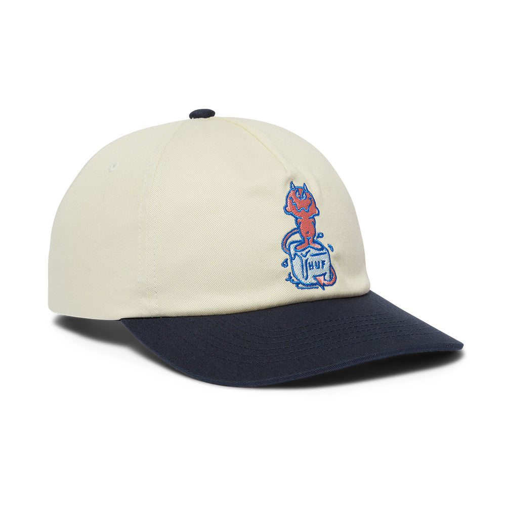 HUF MELT 5 PANEL SNAPBACK CREAM