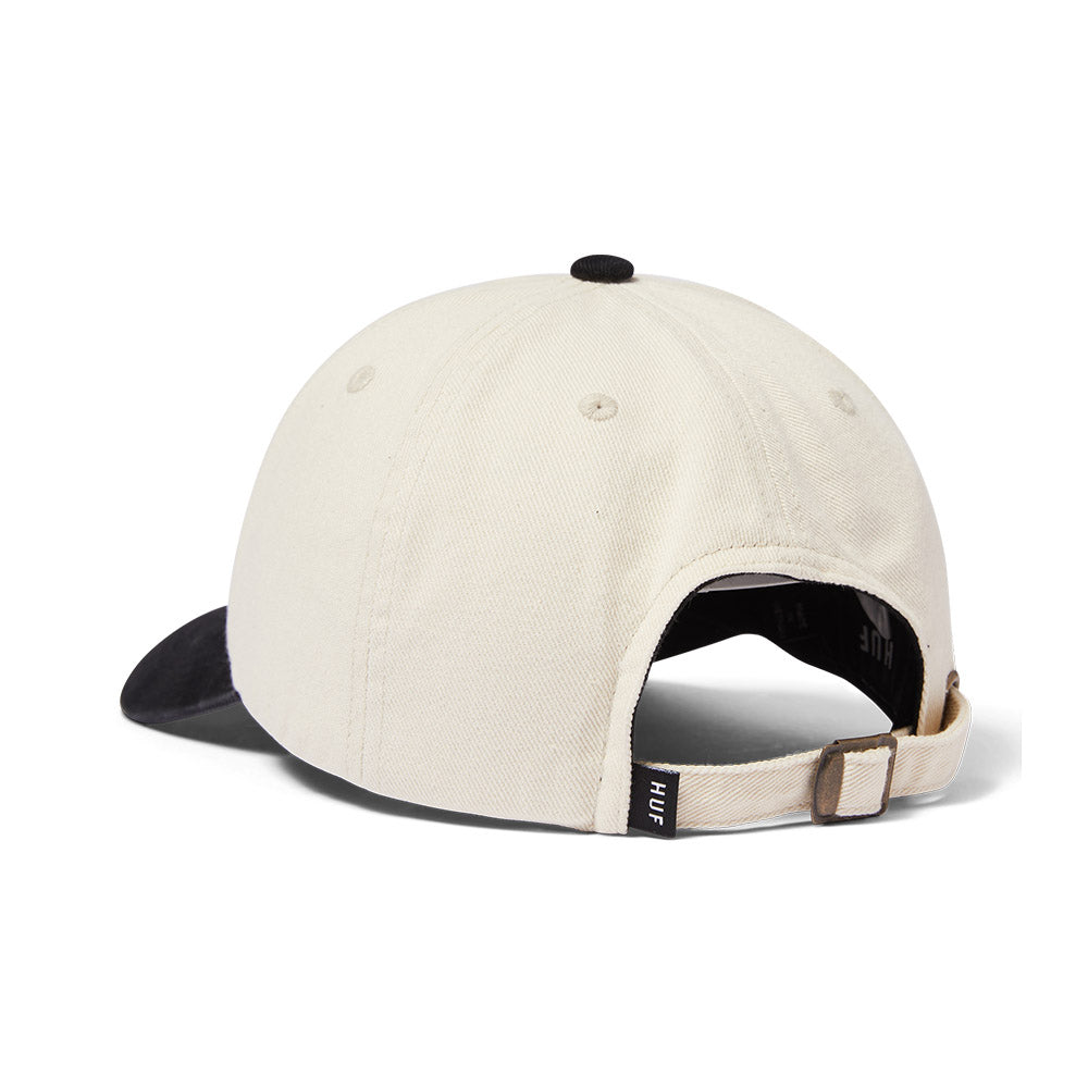 HUF BIG BLOCK WASHED 6 PANEL CREAM