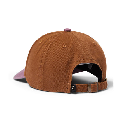 HUF BIG BLOCK WASHED 6 PANEL BROWN