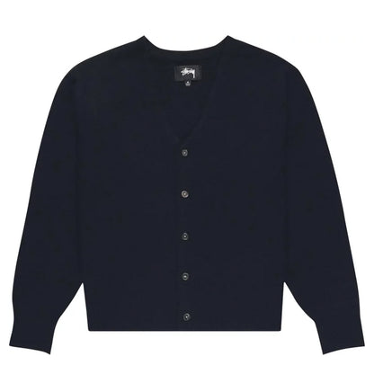 STUSSY BRUSHED CARDIGAN BLACK