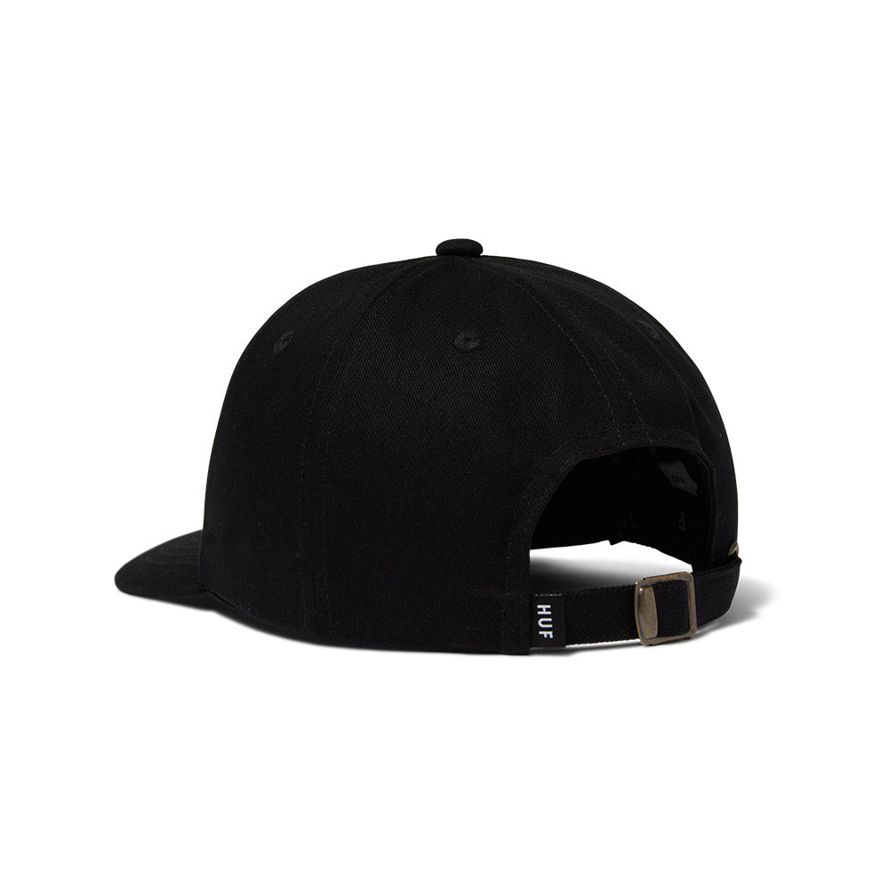 HUF SET OG CV 6 PANEL HAT BLACK