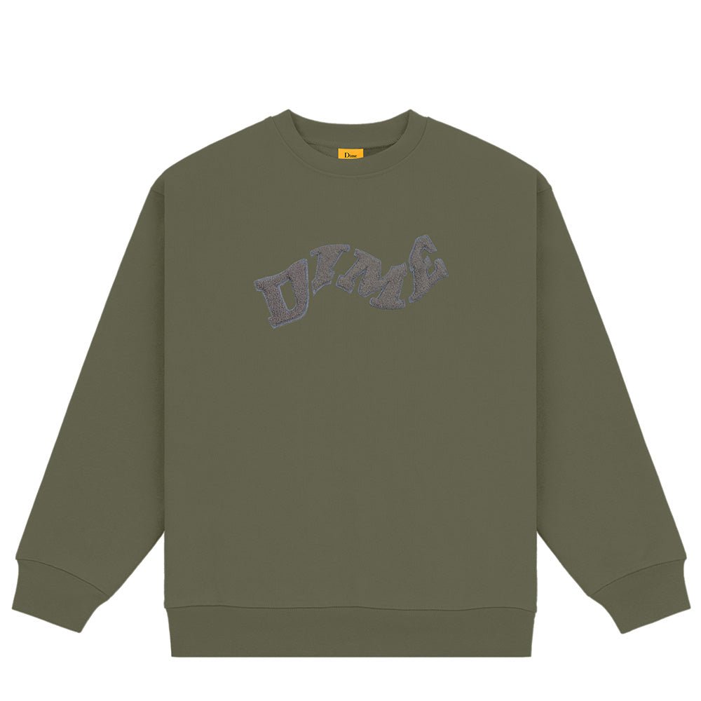 DIME COLLEGE CREWNECK OLIVE