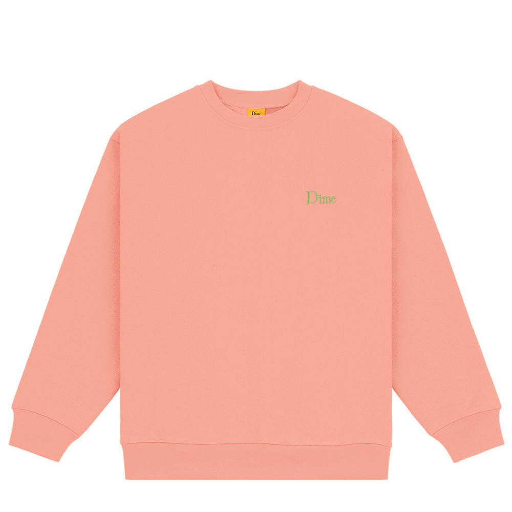 DIME CLASSIC SMALL LOGO CREWNECK ORANGE