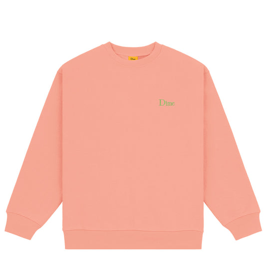 DIME CLASSIC SMALL LOGO CREWNECK ORANGE