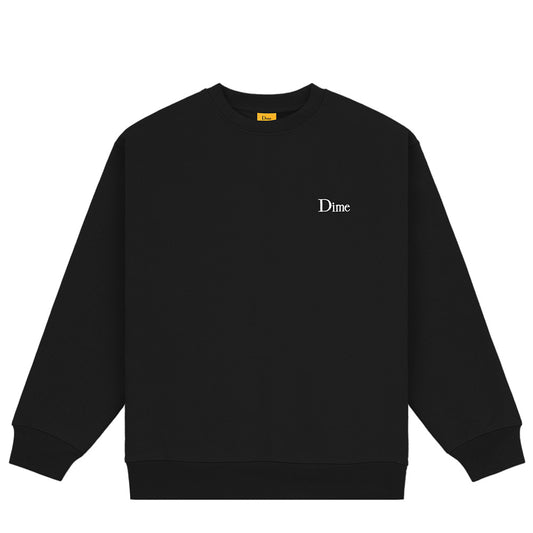 DIME CLASSIC SMALL LOGO CREWNECK BLACK