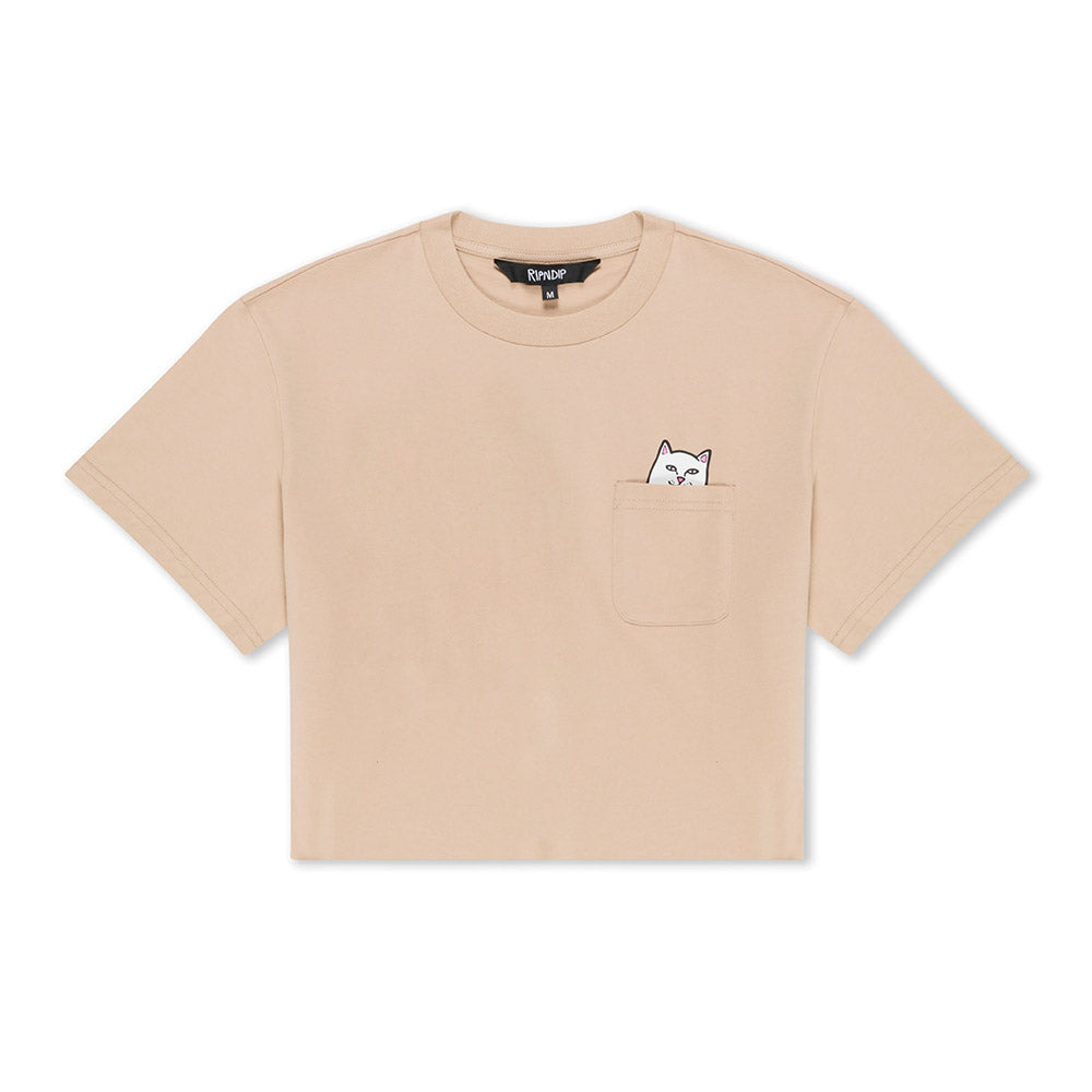 RIPNDIP LORD NERMAL CROP BABY POCKET TEE KHAKI