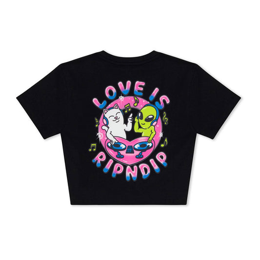 RIPNDIP LOVE IS RIPNDIP CROPPED TEE