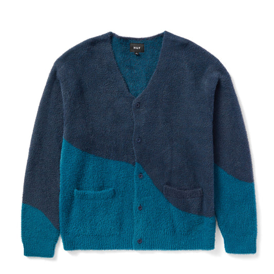 HUF MERGED CARDIGAN BLUE