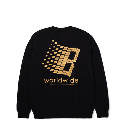 HUF X BRONZE CREWNECK     BLACK