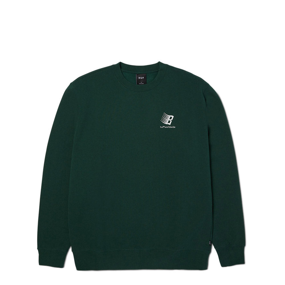 HUF X BRONZE CREWNECK DARK GREEN