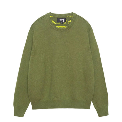 STUSSY LAGUNA ICON SWEATER DARK GREEN