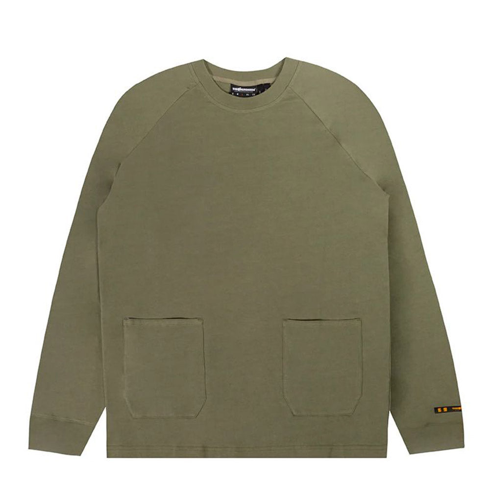 THE HUNDREDS POCKET LS TEE DARK GREEN