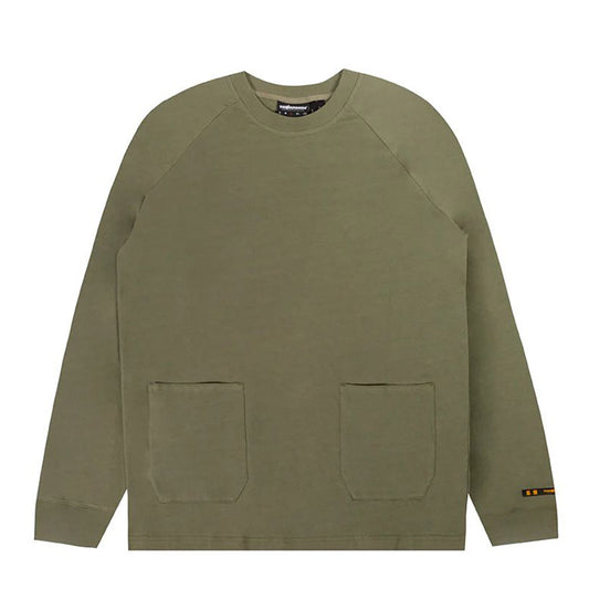 THE HUNDREDS POCKET LS TEE DARK GREEN
