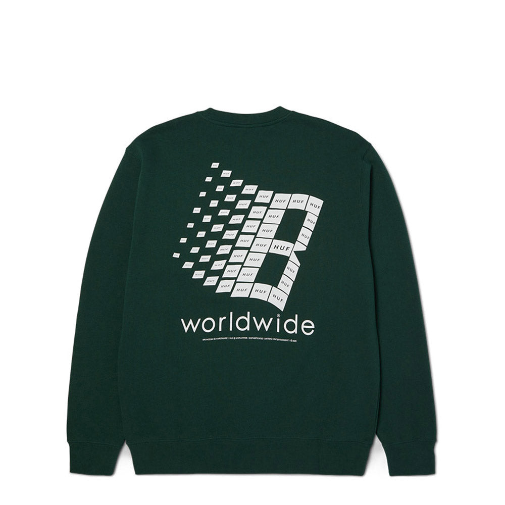 HUF X BRONZE CREWNECK DARK GREEN