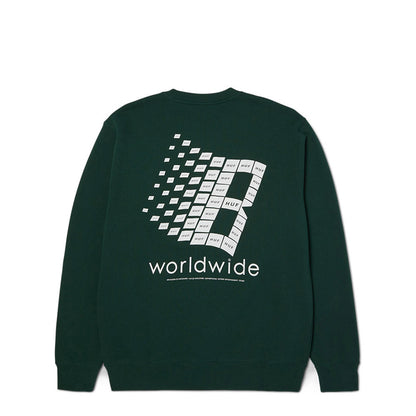 HUF X BRONZE CREWNECK DARK GREEN