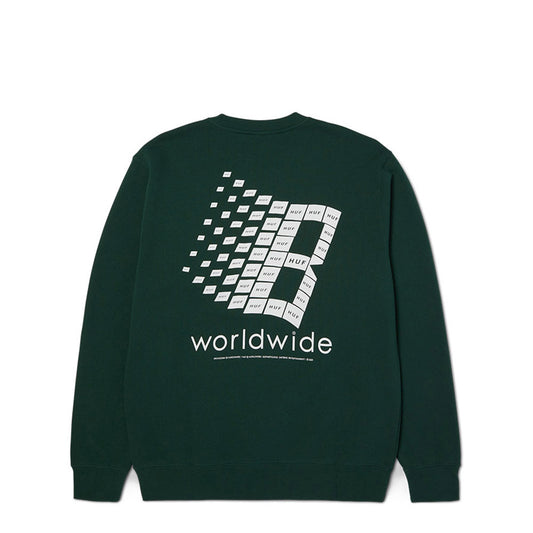 HUF X BRONZE CREWNECK DARK GREEN