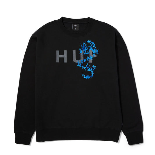 HUF DRAGON CREWNECK BLACK