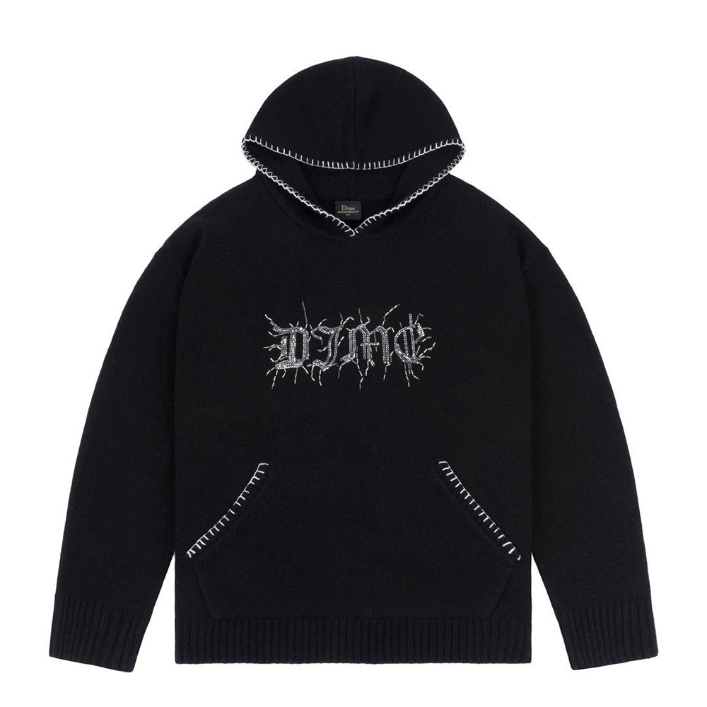 DIME HARDCORE WOOL HOODIE BLACK