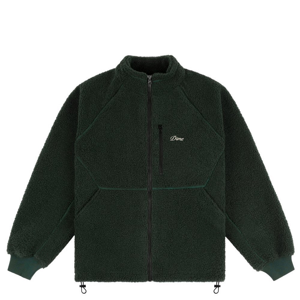 DIME POLAR FLEECE SHERPA ZIP DARK GREEN