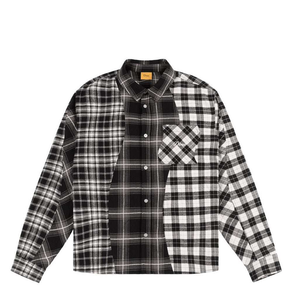 DIME TRIPLE PLAID SHIRT BLACK