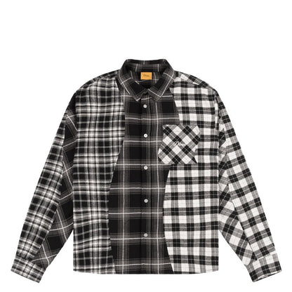 DIME TRIPLE PLAID SHIRT BLACK
