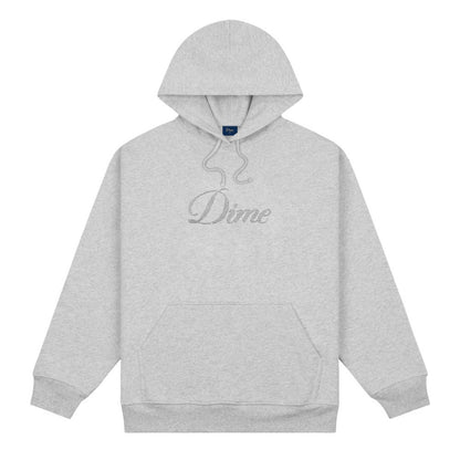 DIME CURSIVE LOGO HOODIE GREY