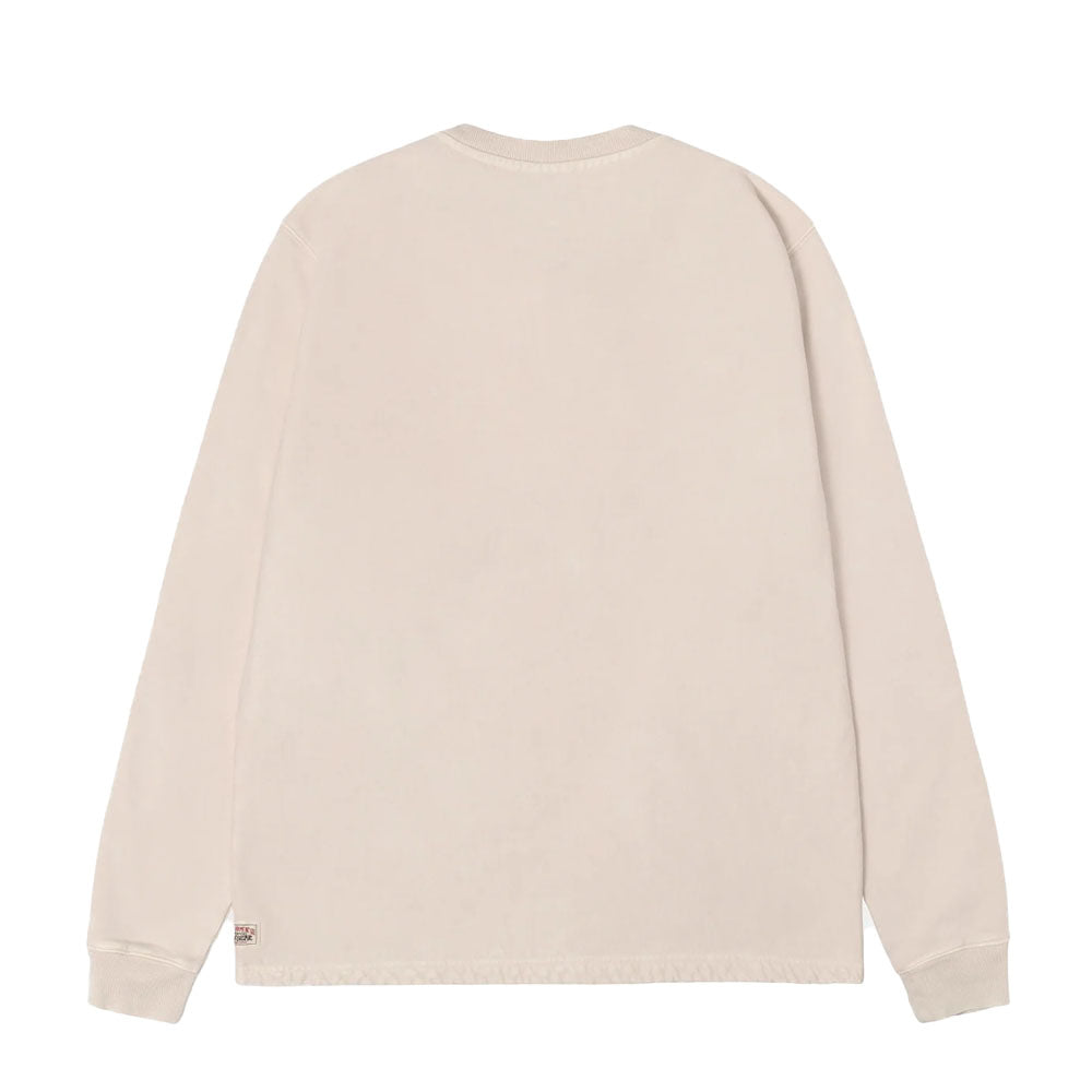 Open Hem Henley Fleece Cream