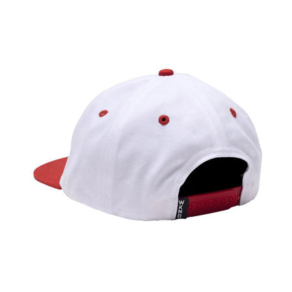 WKND FISHBONE 6 PANEL HAT WHITE