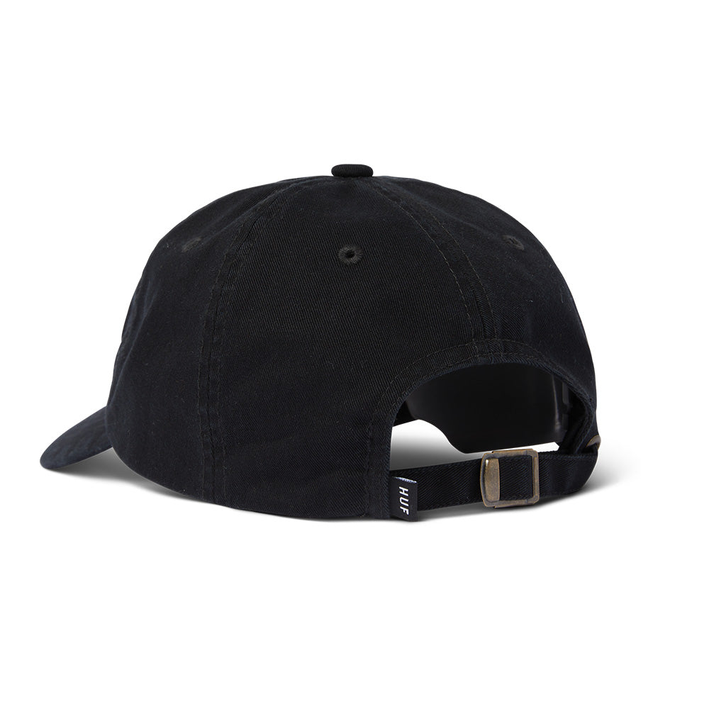 HUF CLUB 6 PANEL HAT BLACK