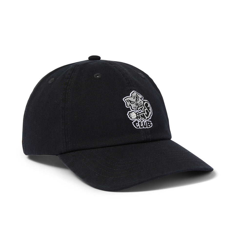 HUF CLUB 6 PANEL HAT BLACK