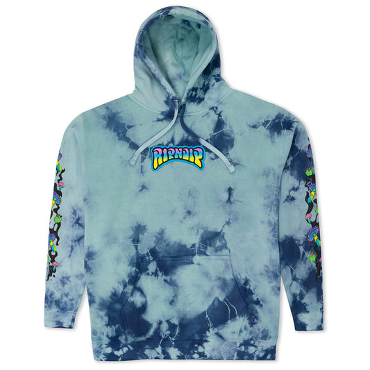 RIPNDIP PSYCHEDELIC GARDEN HOODIE TURQUOISE