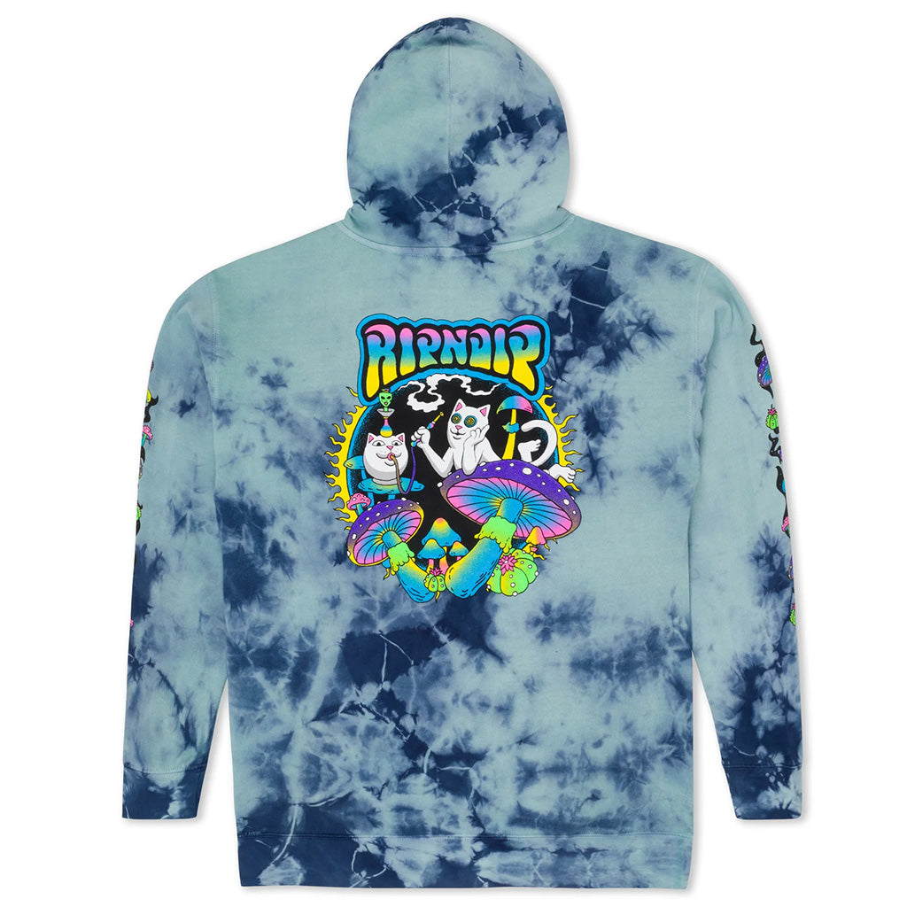 RIPNDIP PSYCHEDELIC GARDEN HOODIE TURQUOISE