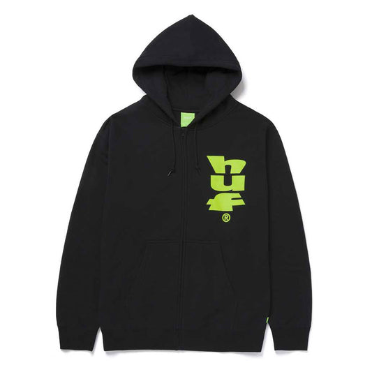 HUF MEGABLAST FULL ZIP HOODIE BLACK