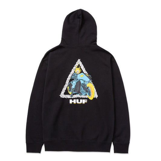 HUF X MARVEL GHOST RIDER HOODIE BLACK