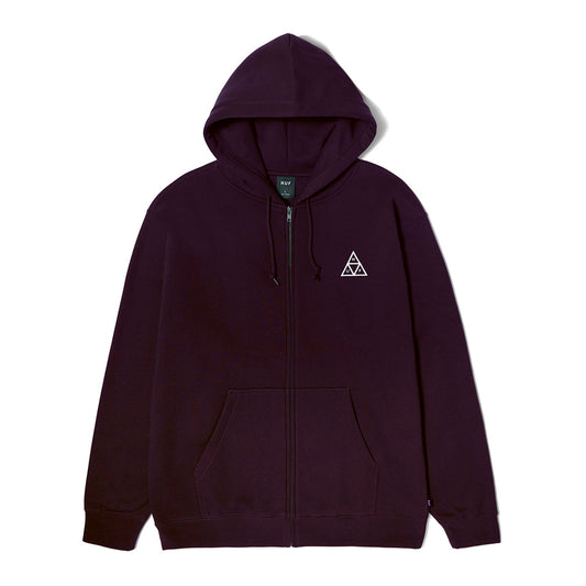 HUF SET TT FZ HOODIE BURGUNDY