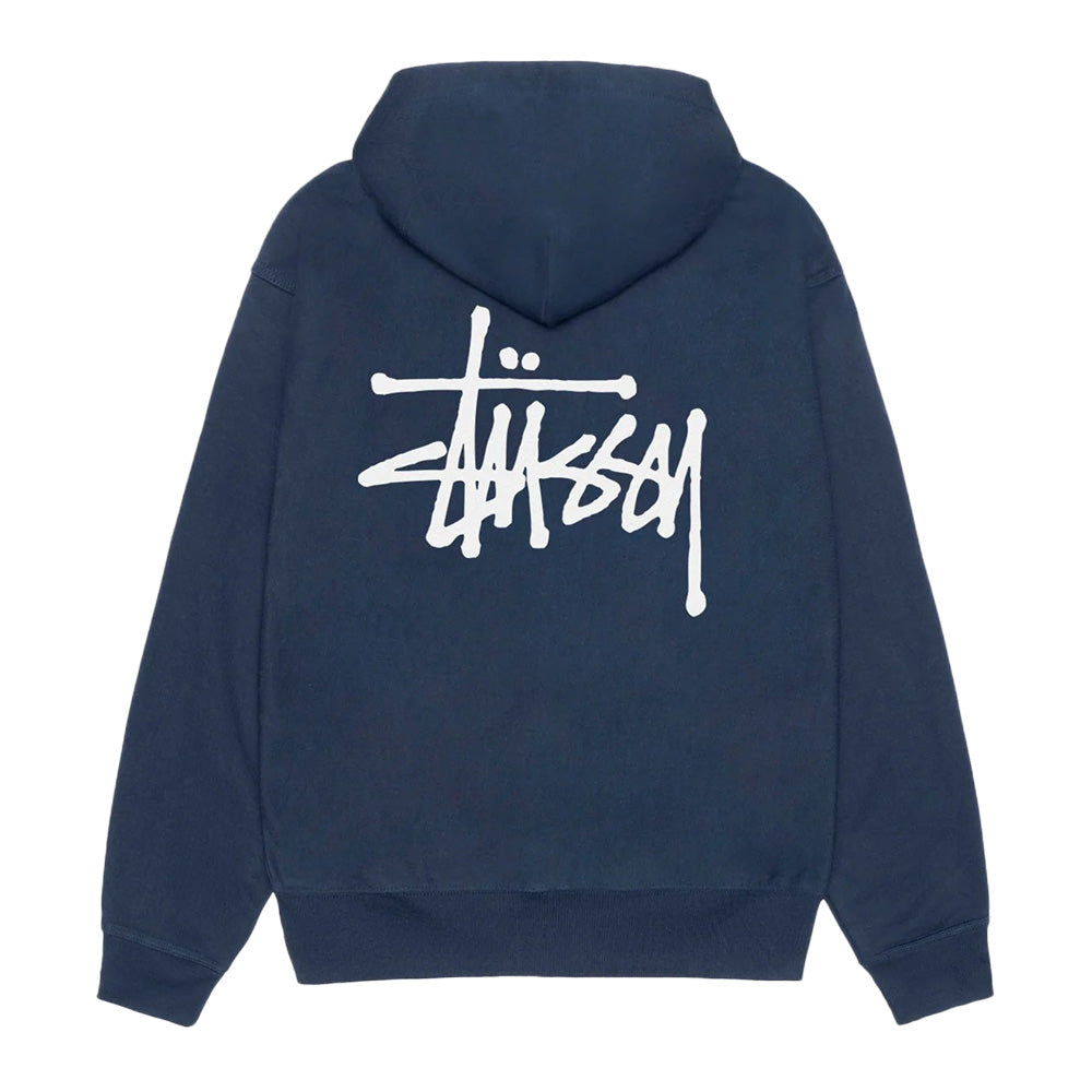 Basic Stussy Zip Hood Navy