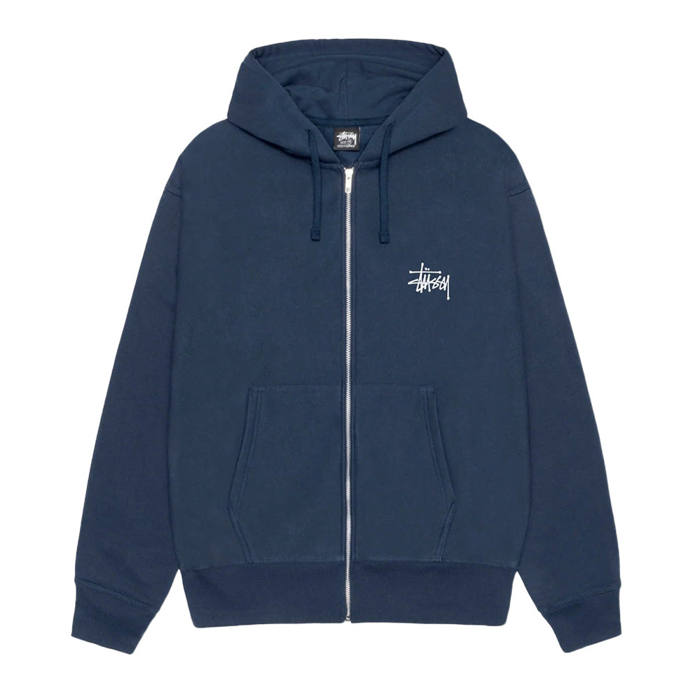Basic Stussy Zip Hood Navy