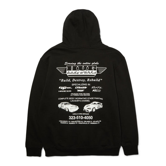 HUF X GREDDY BODY WORKS HOOD BLACK