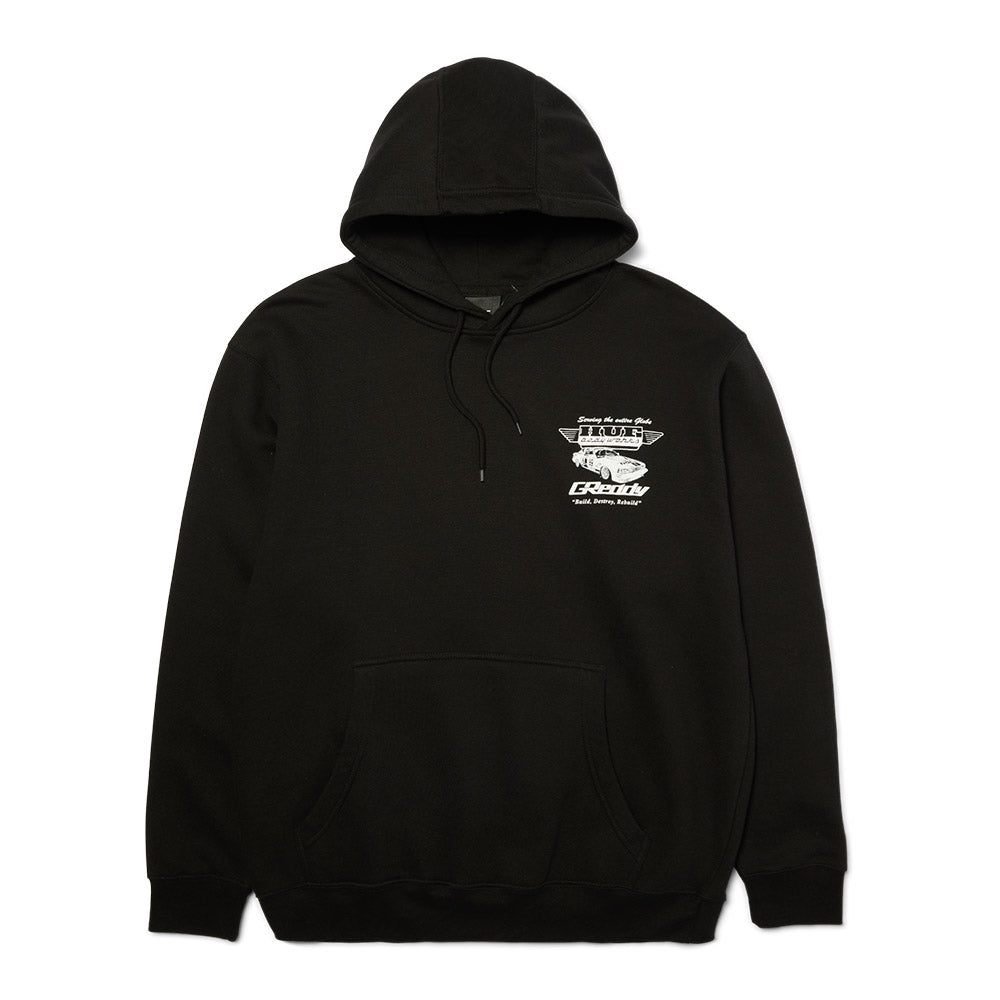 HUF X GREDDY BODY WORKS HOOD BLACK
