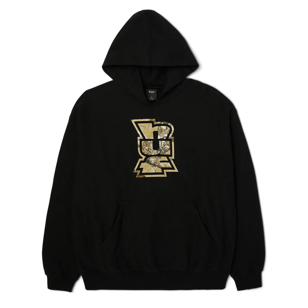 HUF X REALTREE MEGABLAST HOODIE BLACK