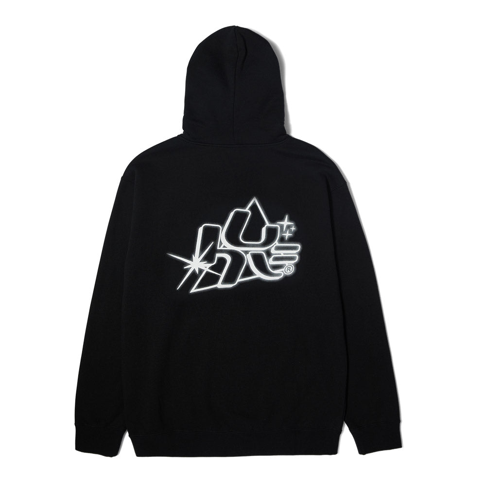 HUF GLOW HOODIE BLACK