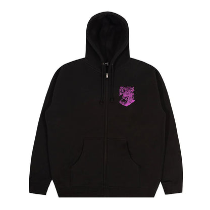 THE HUNDREDS LONE PINE WOODY ZIP UP BLACK