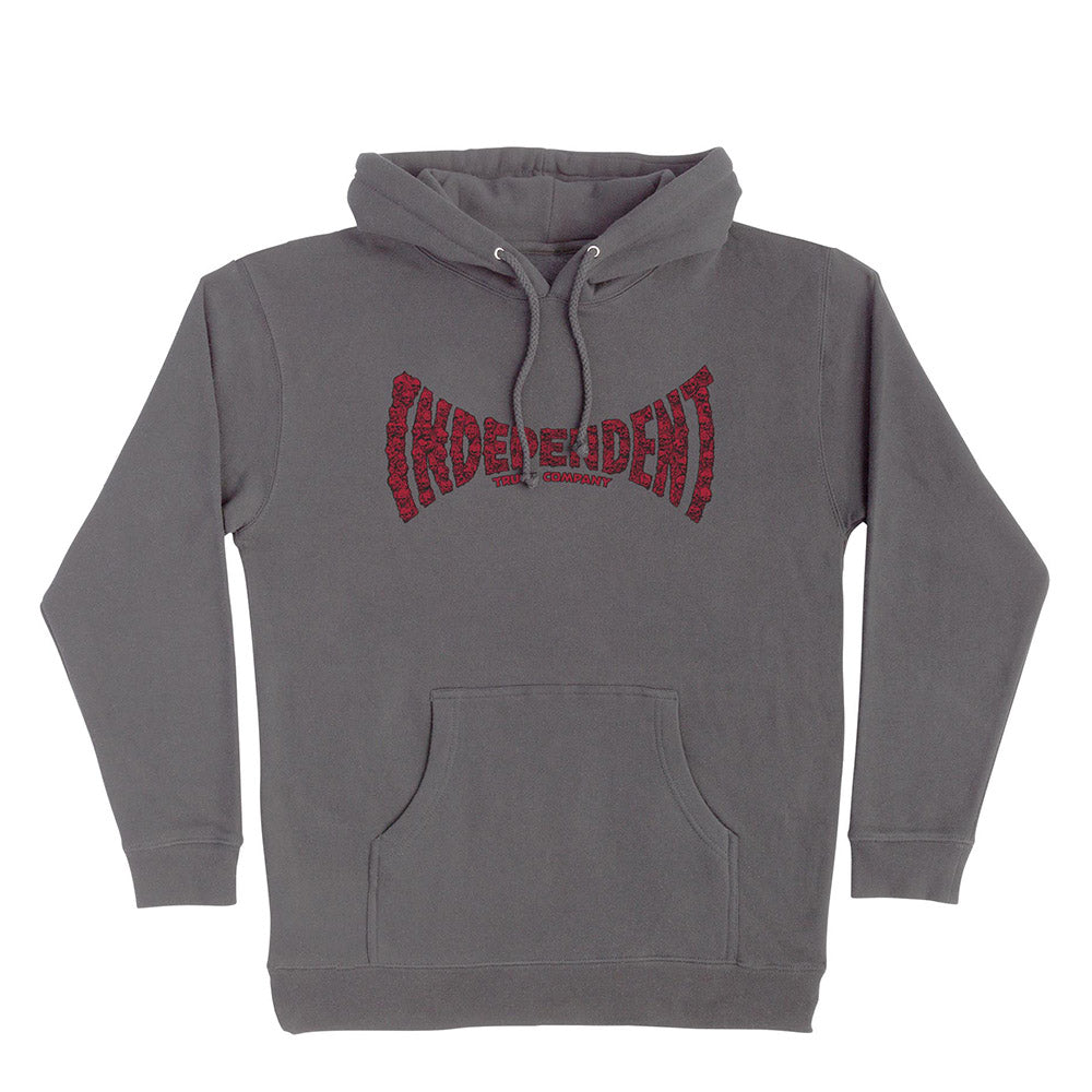 INDEPENDENT SKULL SPAN HOODIE GREY