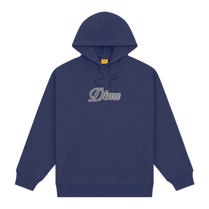 DIME PIXEL CURSIVE HOODIE NAVY