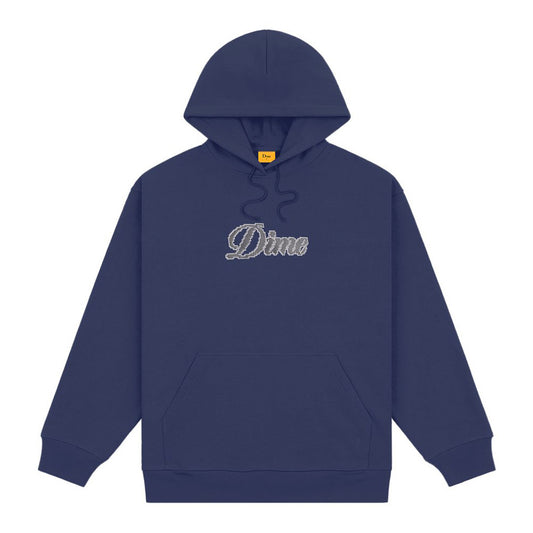 DIME PIXEL CURSIVE HOODIE NAVY