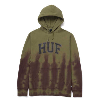 HUF HARTFORD TIEDYE HOODIE OLIVE