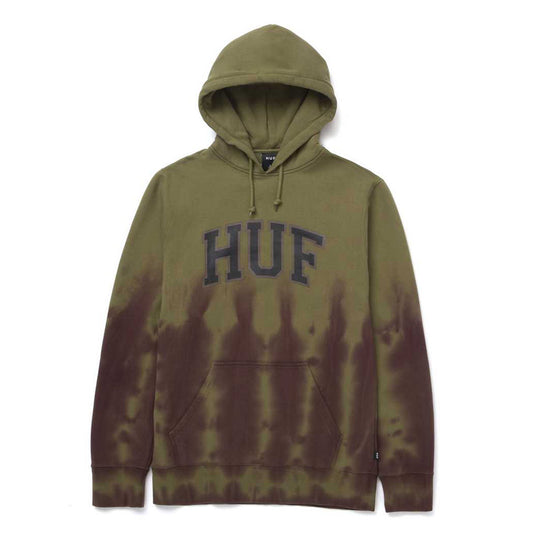 HUF HARTFORD TIEDYE HOODIE OLIVE